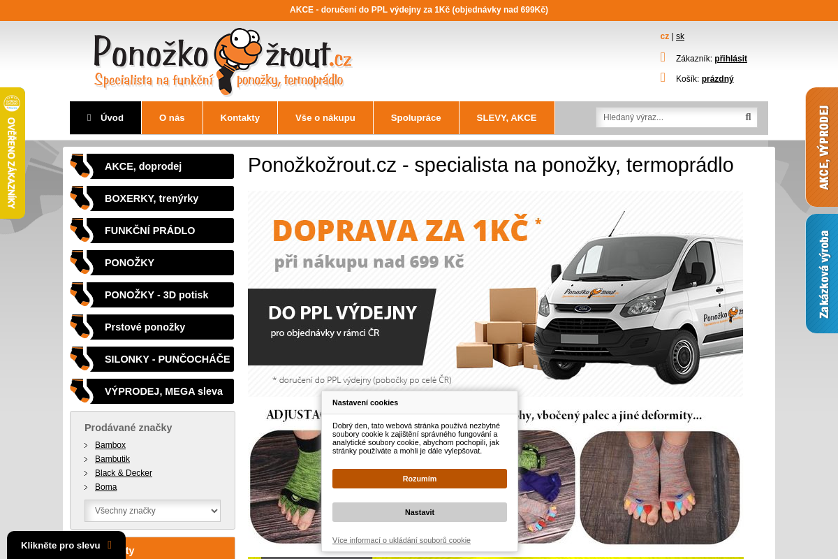 Ponožkožrout.cz - specialista na ponožky