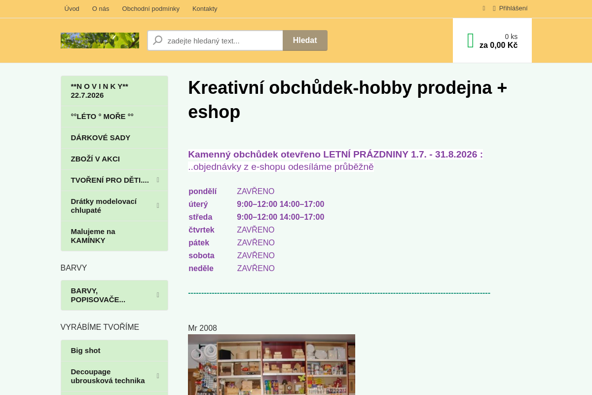 Kreativní obchůdek - hobby