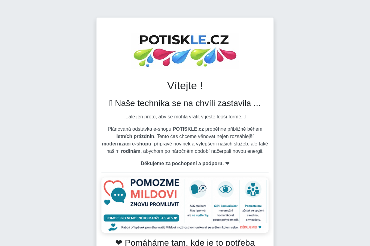eSHOP POTISKLE.cz