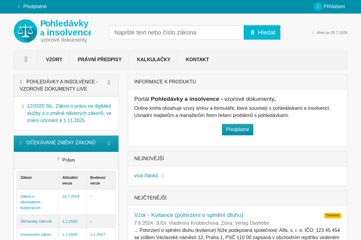 Pohledavky-vzory.cz