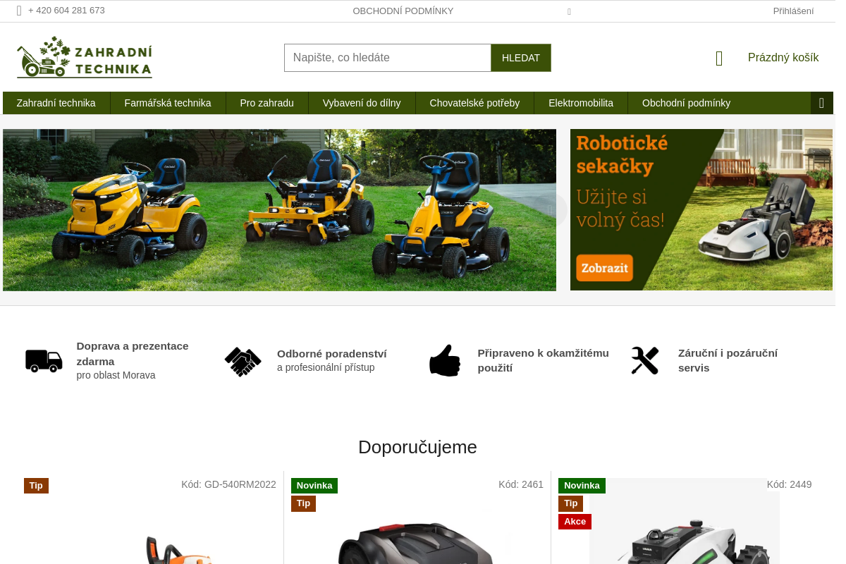 Zahradní technika BV Cars