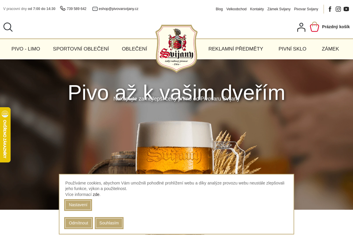 Eshop Pivovar Svijany
