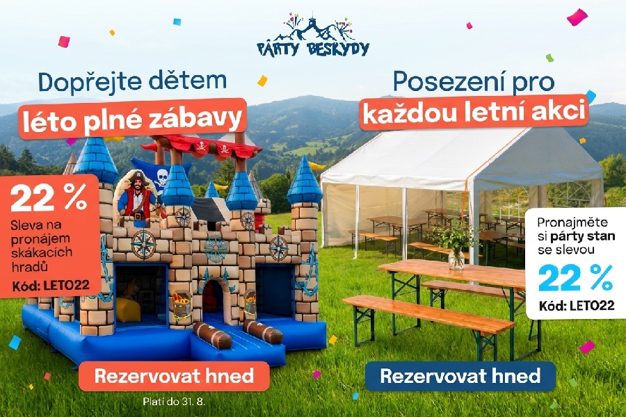 Bezkonkurenční cena pronájmu párty vybavení