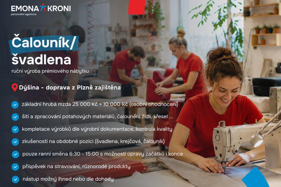 Čalouník / švadlena | výroba prémiového nábytku
