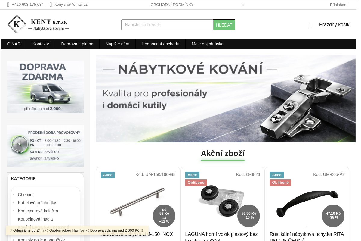 Nábytkové kování KENY