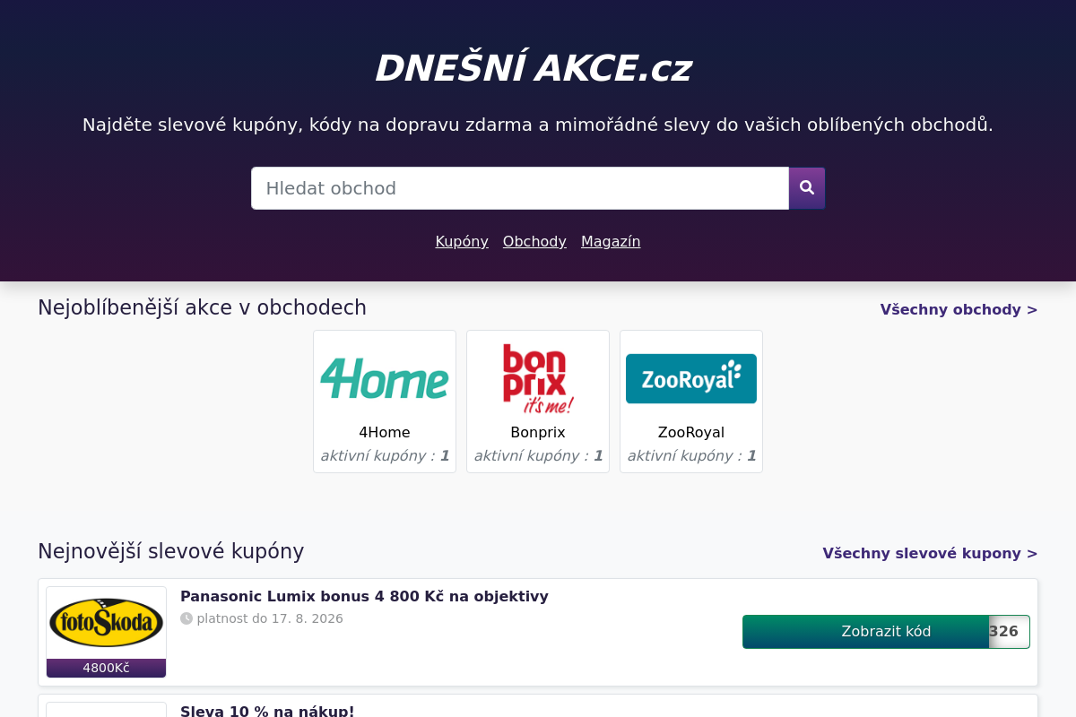 DNEŠNÍ AKCE.CZ