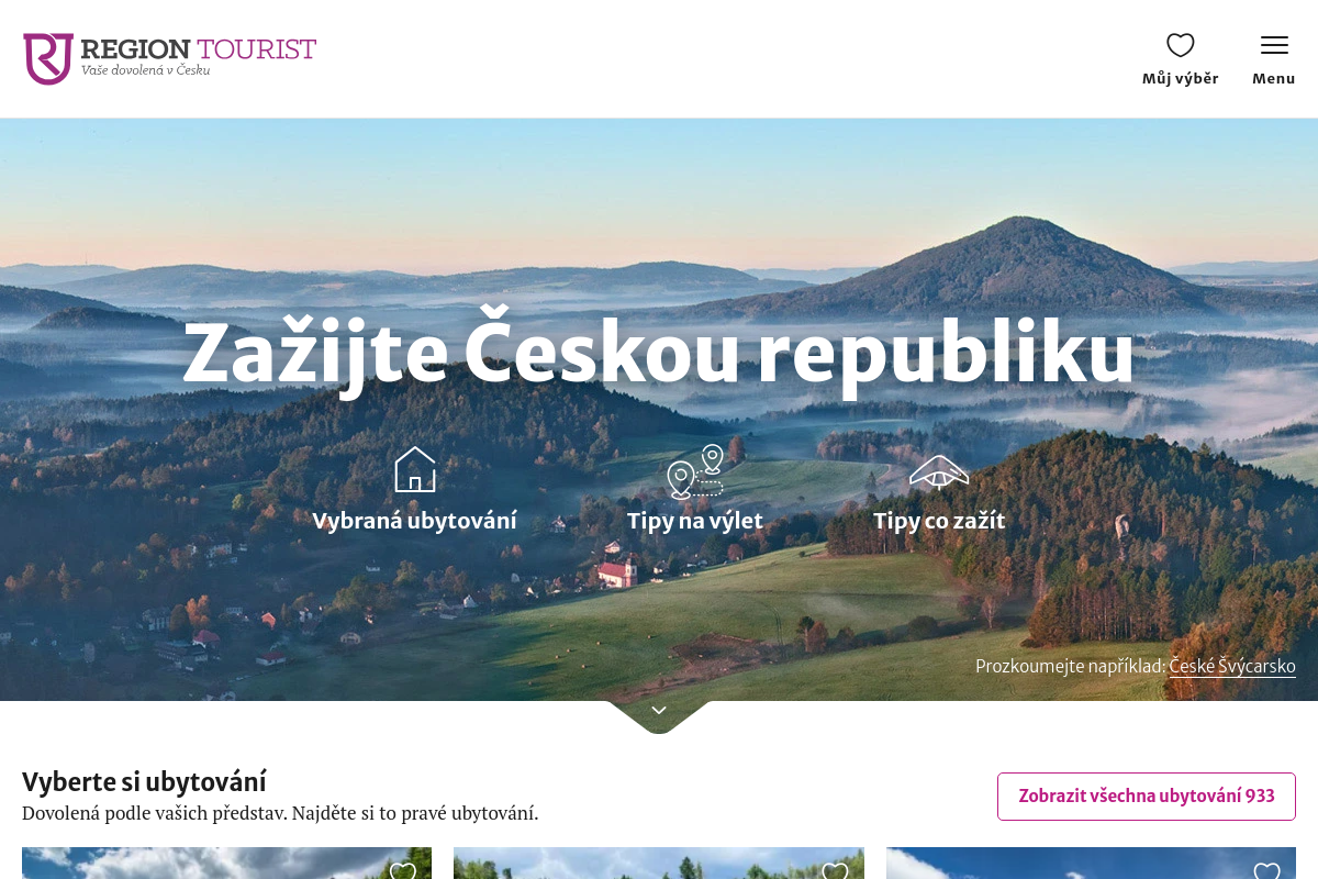 Regiontourist.cz - Vaše dovolená v Česku