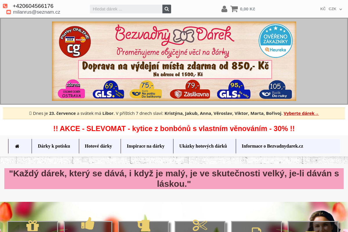 Bezvadnydarek.cz
