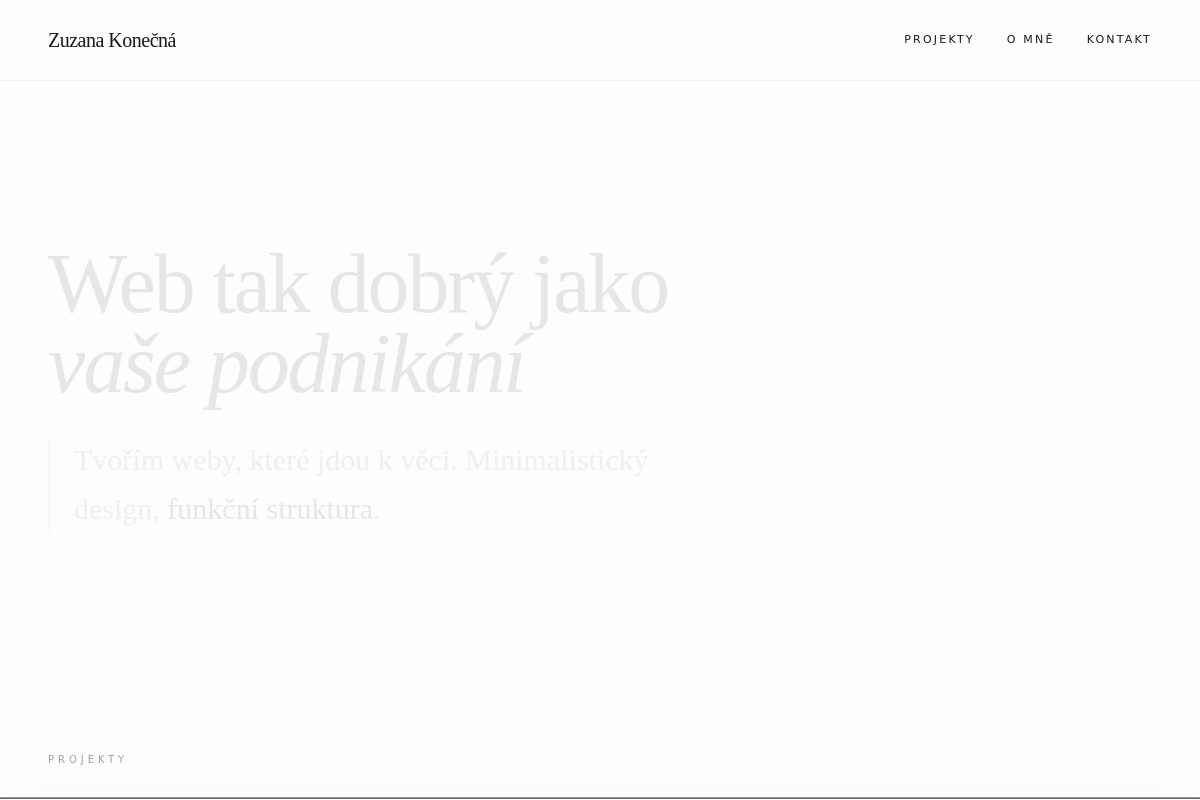 Zuzana Konečná - Webdesign