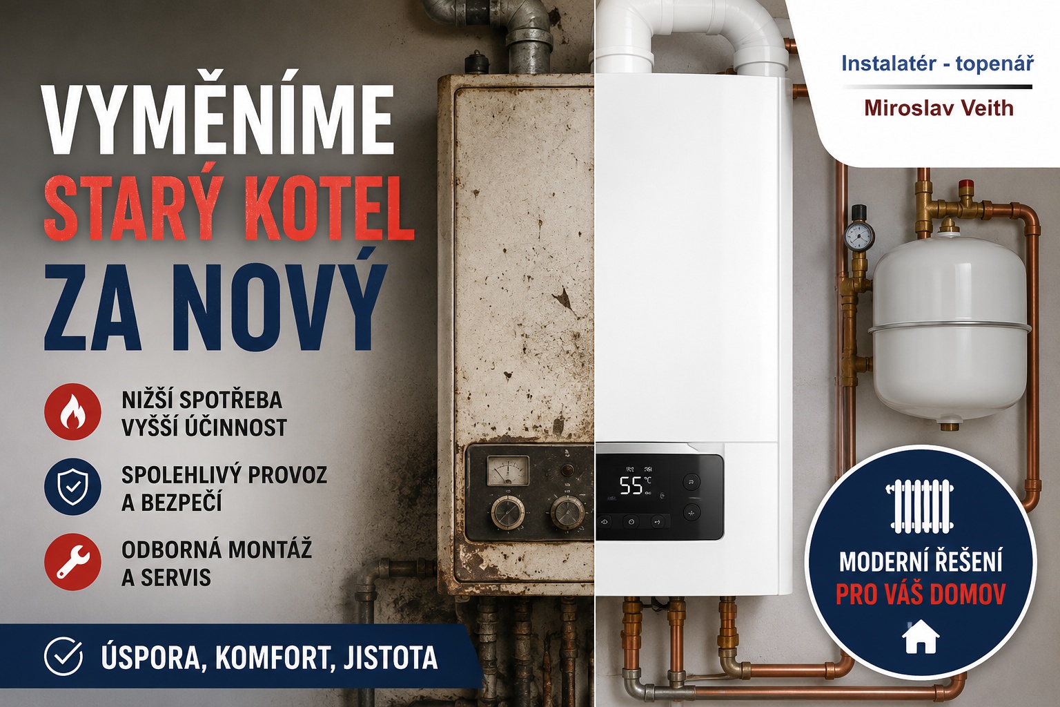 Instaletér - topenář Miroslav Veith