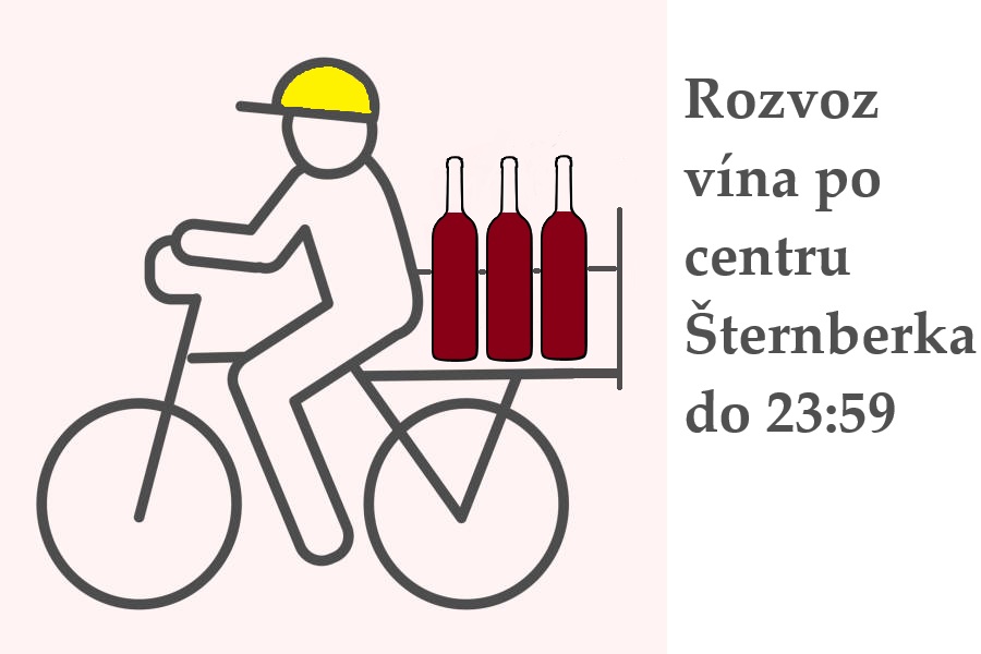 ROZVOZ VÍNA PO CENTRU ŠTERNBERKA OD 20:30 DO 23:59