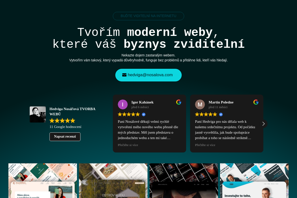 Hedviga Nosáľová - Tvorba webů