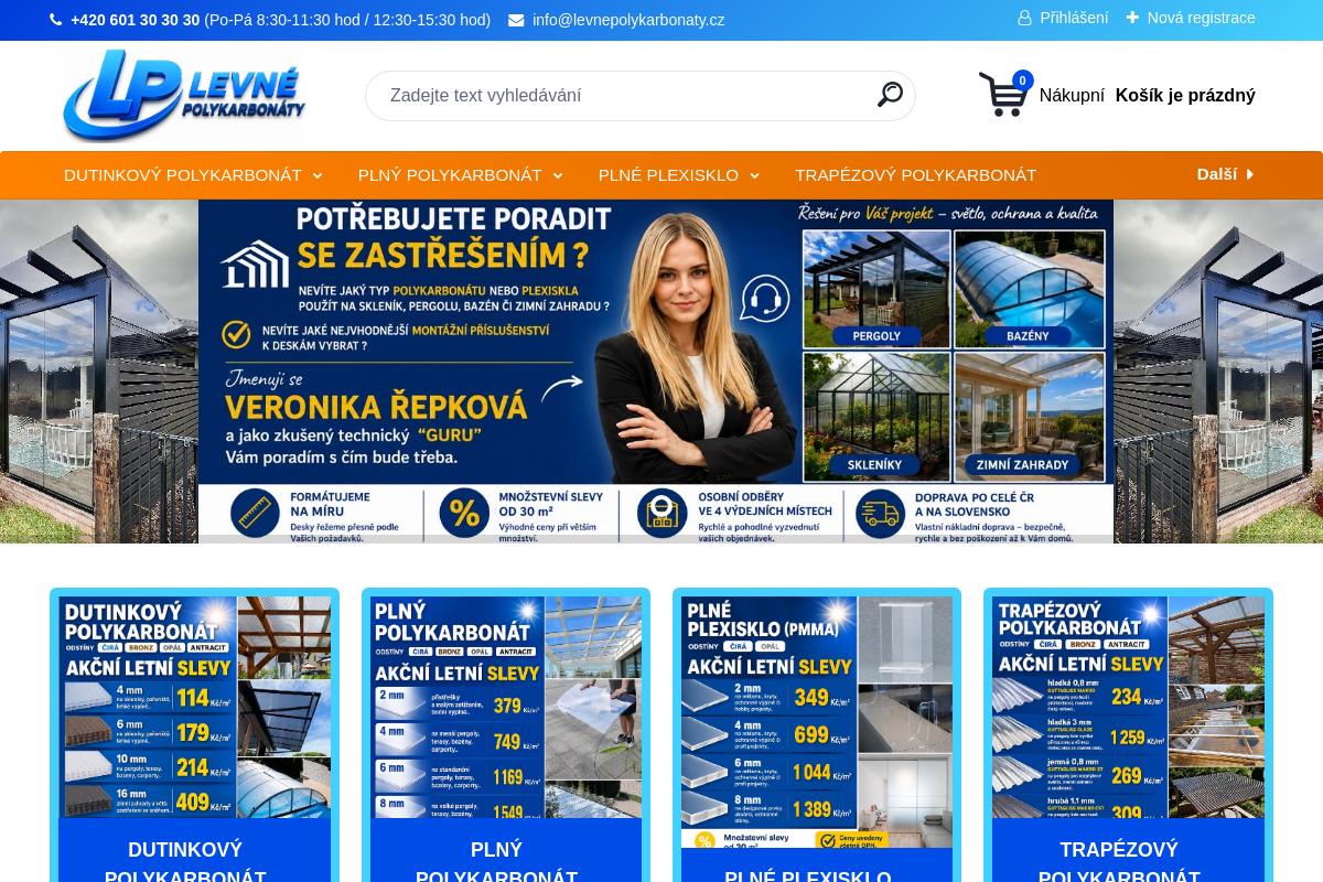 LEVNÉ POLYKARBONÁTY CZ