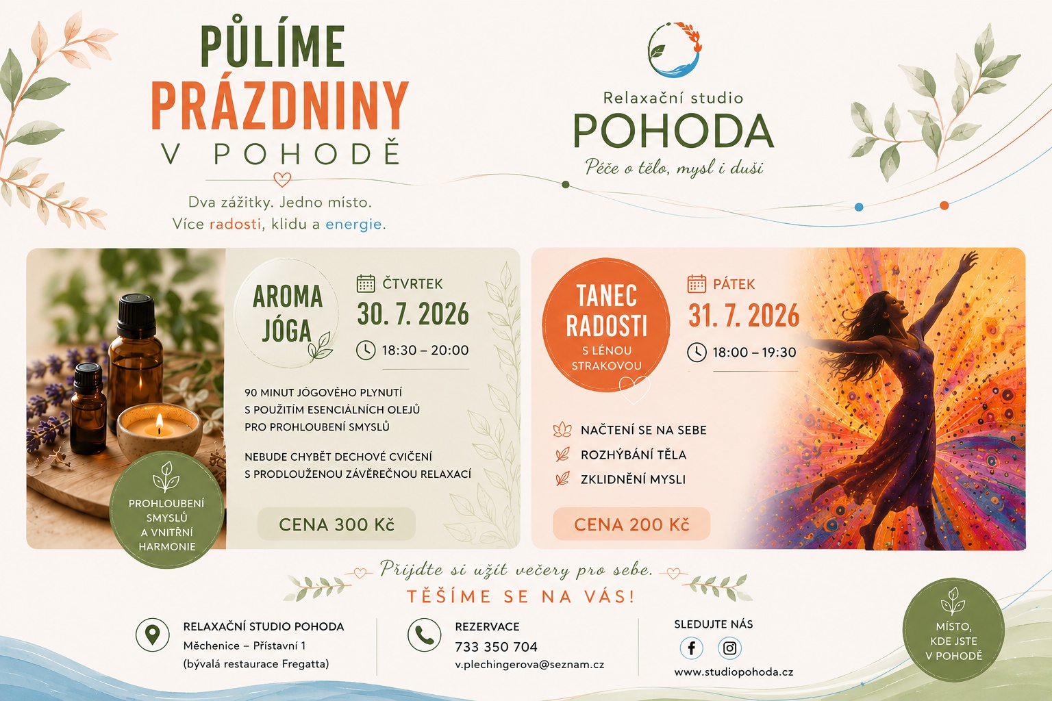 Půlíme prázdniny aromajógou a tancem