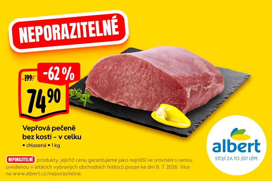 Vepřová pečeně bez kosti - v celku