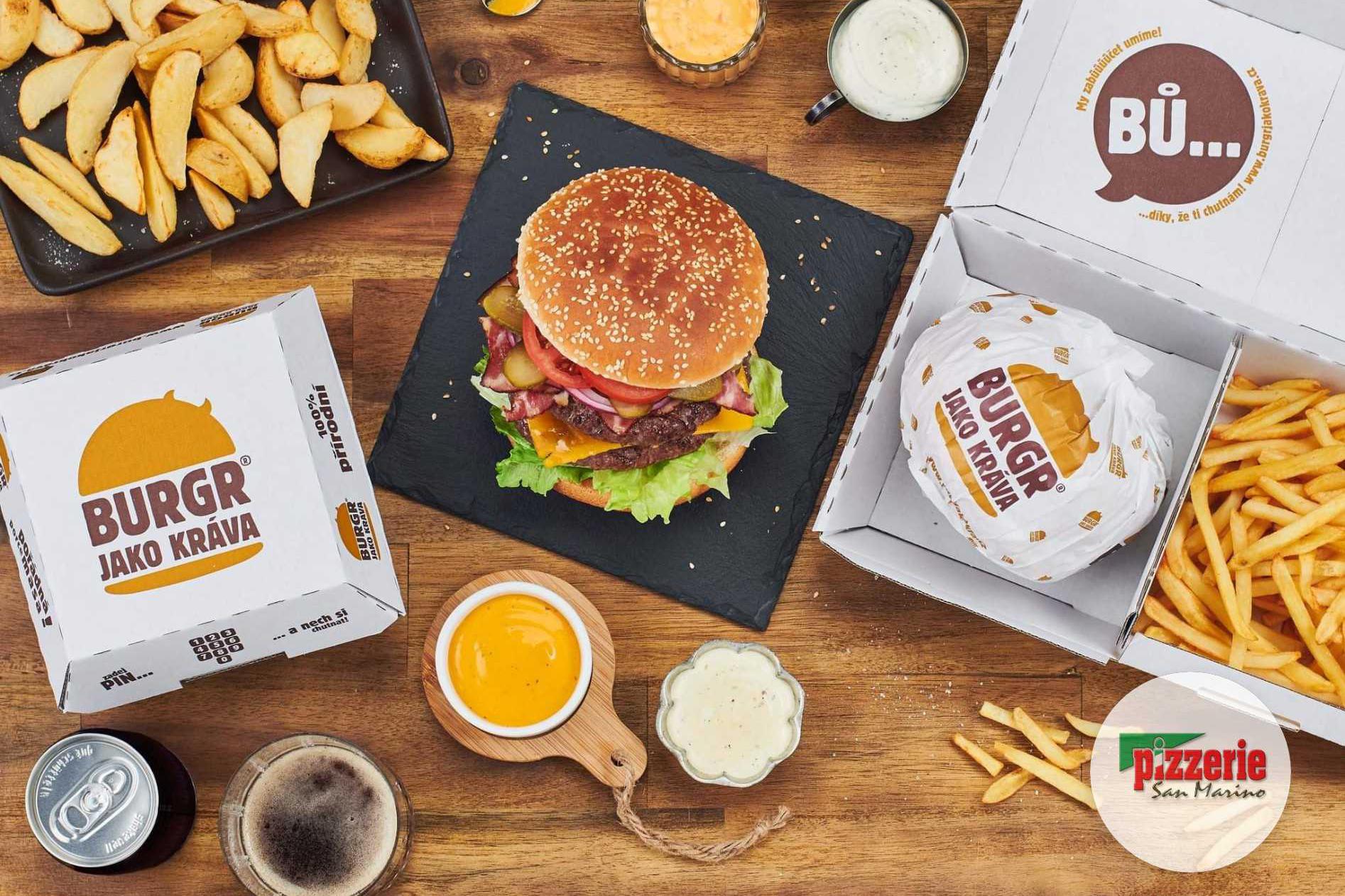 Ochutnej legendy mezi burgery BURGRY JAKO KRÁVA ↓