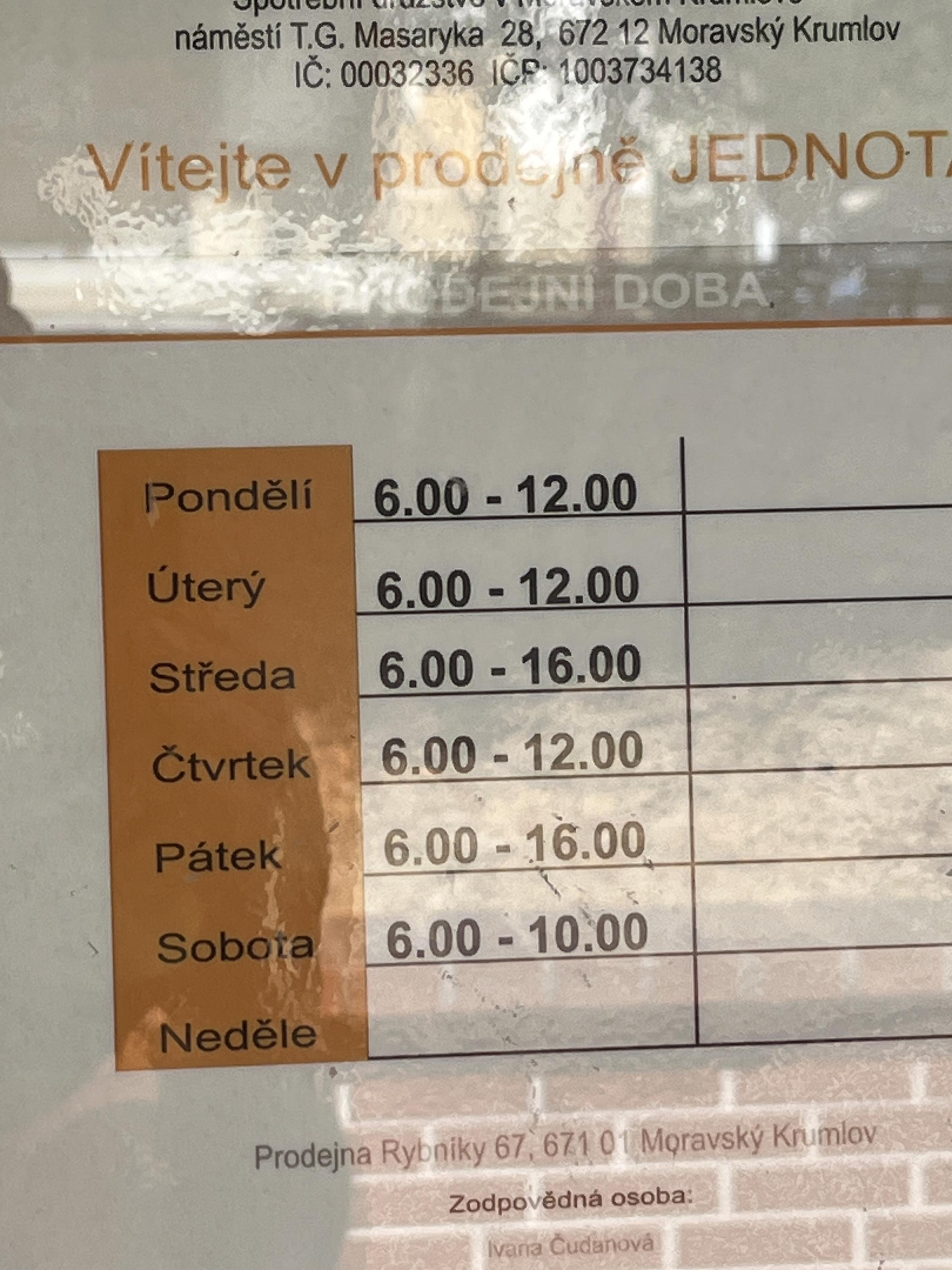 JEDNOTA, spotřební družstvo, Moravský Krumlov – COOP foto 1