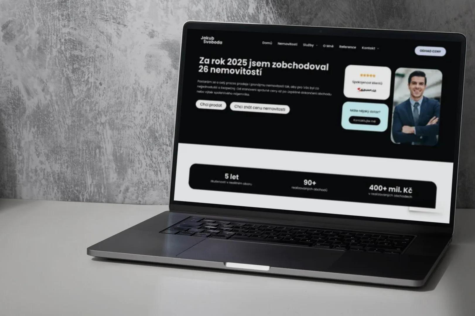 Webová prezentace pro aktivní makléře – Varianta B