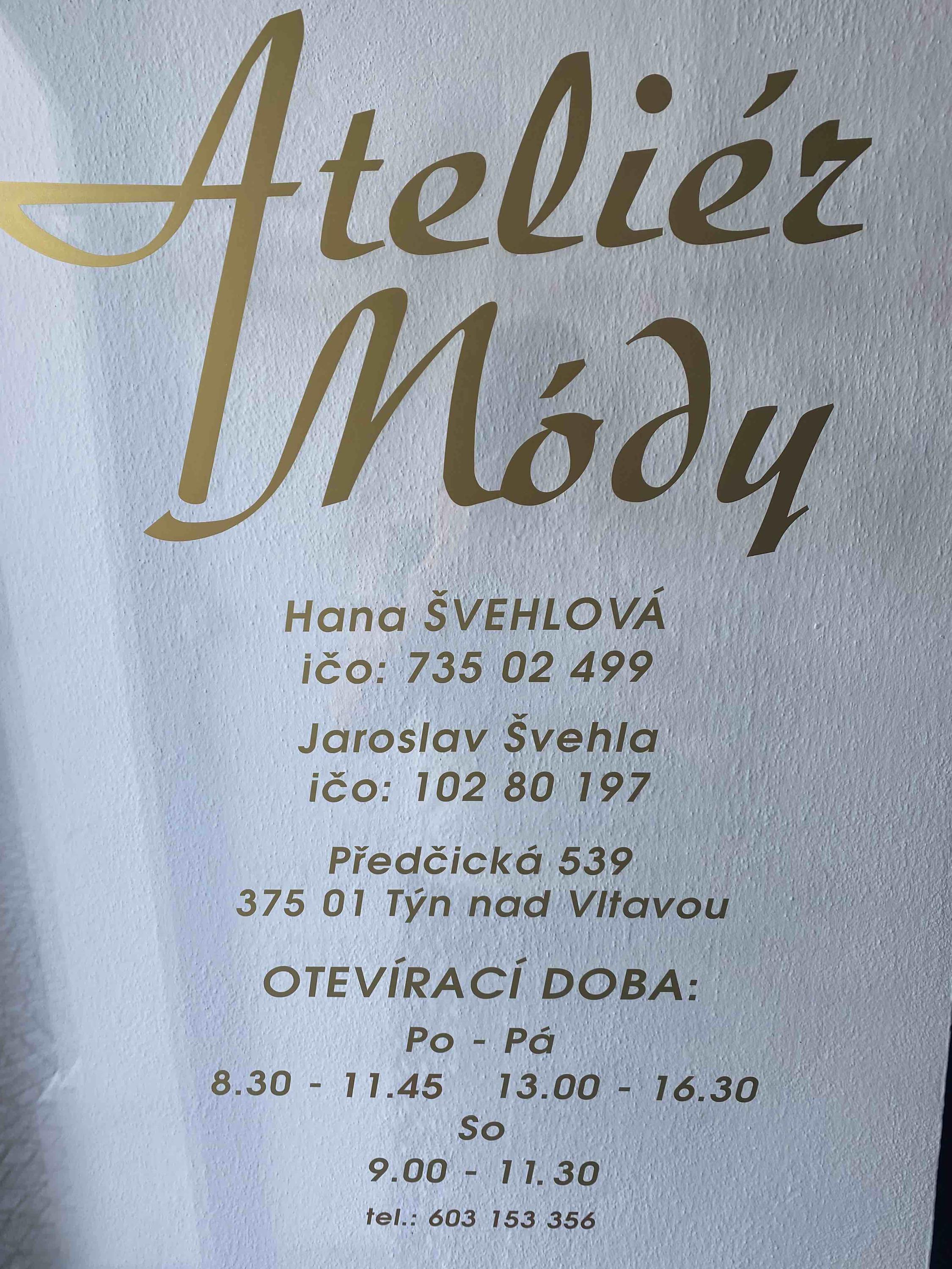 Ateliér Módy Hana Švehlová foto 6