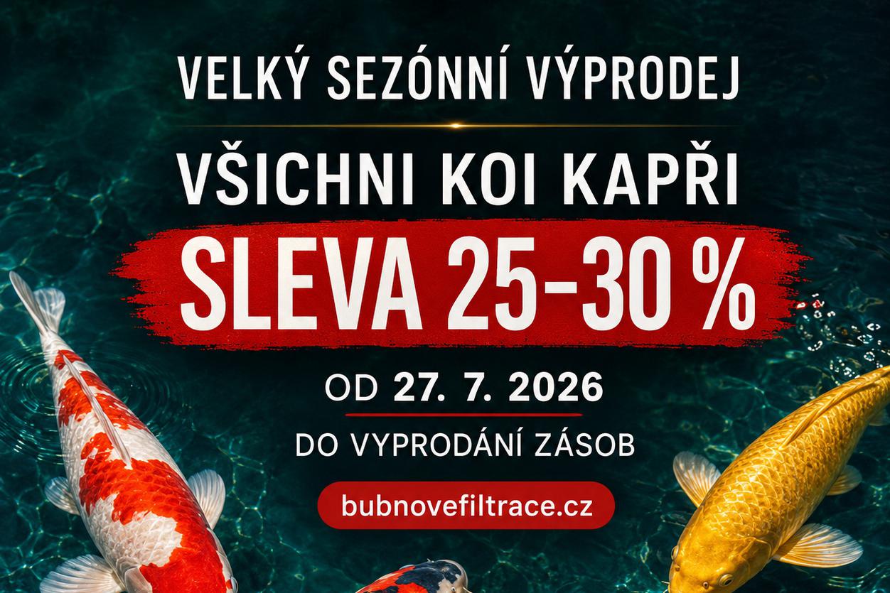VELKÝ SEZÓNNÍ VÝPRODEJ KOI KAPRŮ!