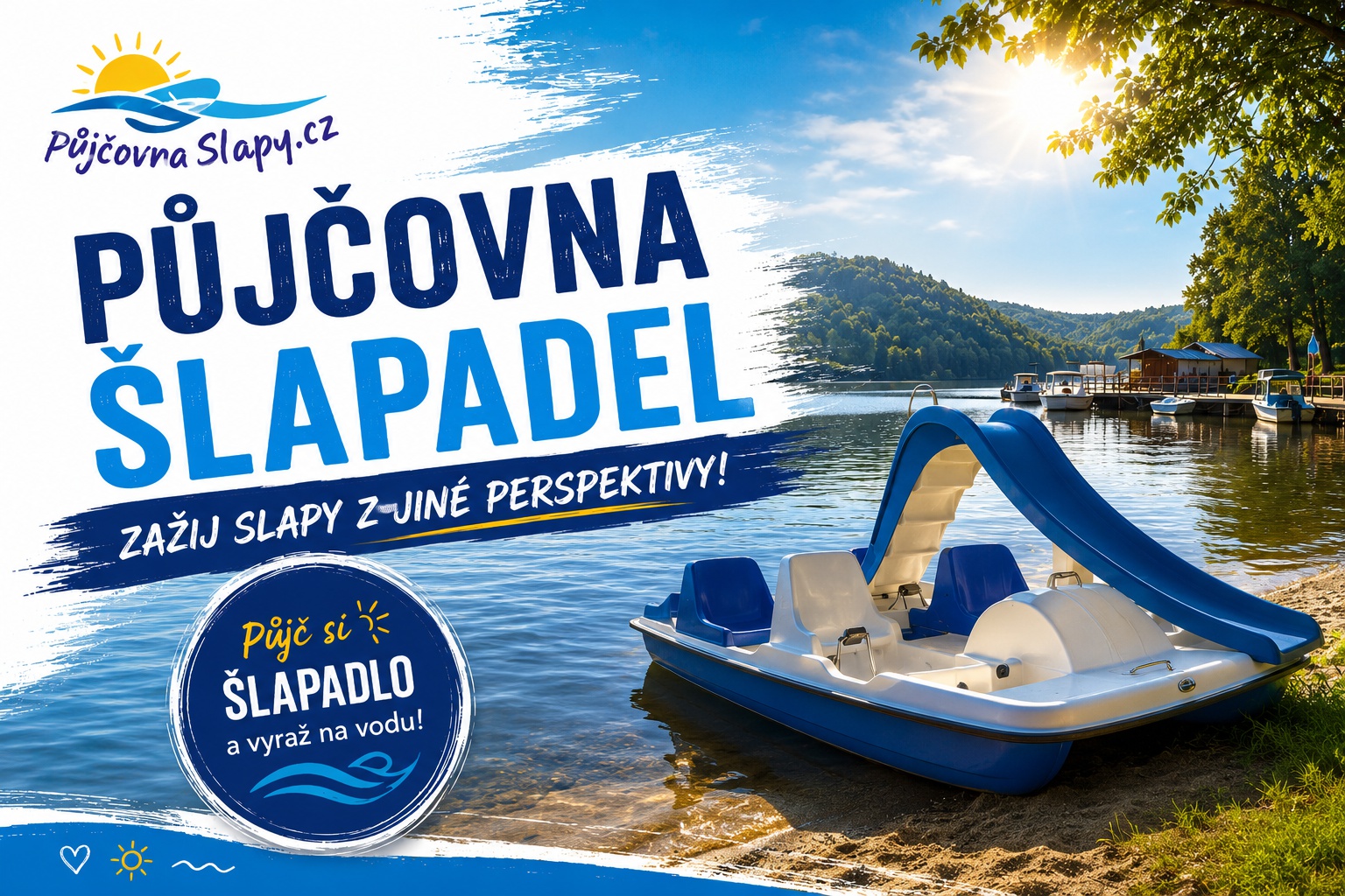 Půjčovna šlapadel na Slapech