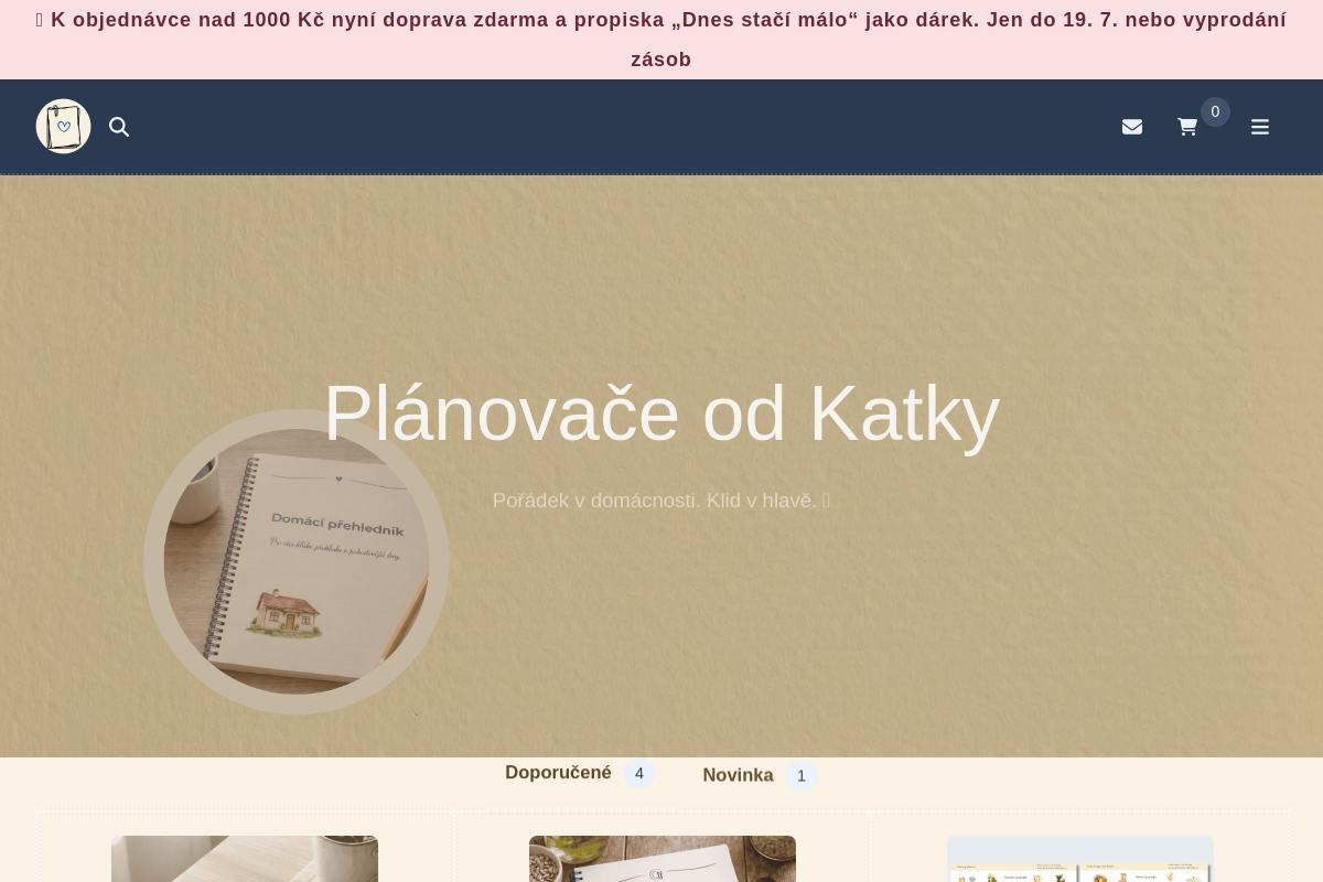 Plánovače od Katky