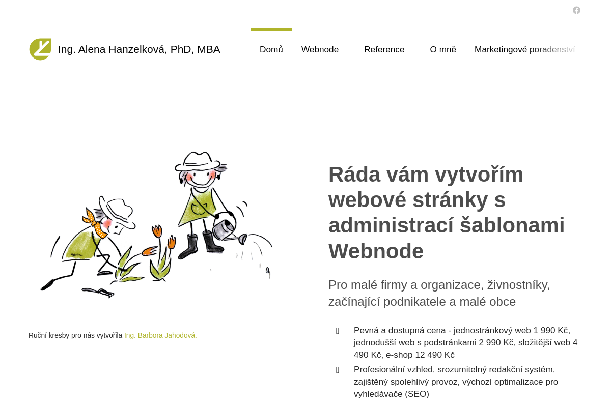 Ing. Alena Hanzelková - webdesign