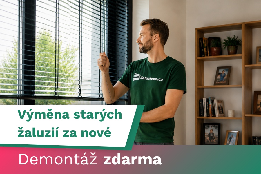 Výměna starých žaluzií za nové - demontáž zdarma