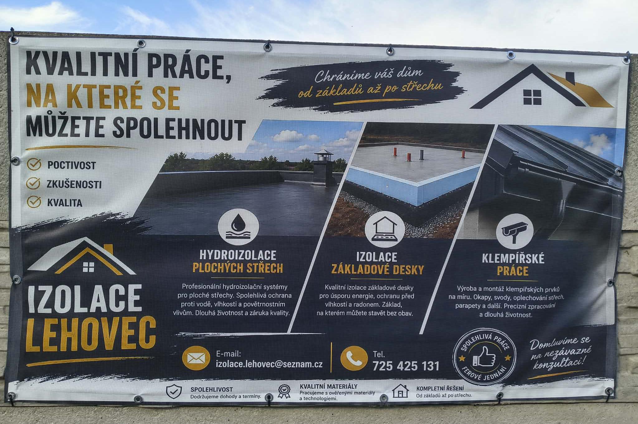 Izolace střech-Lehovec