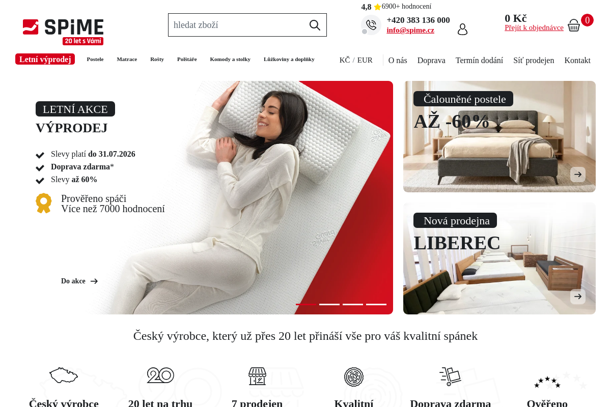 Spíme.cz | Český výrobce Postelia s.r.o.