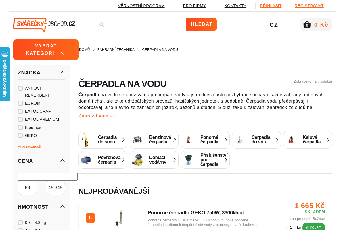 Čerpadla-obchod.cz
