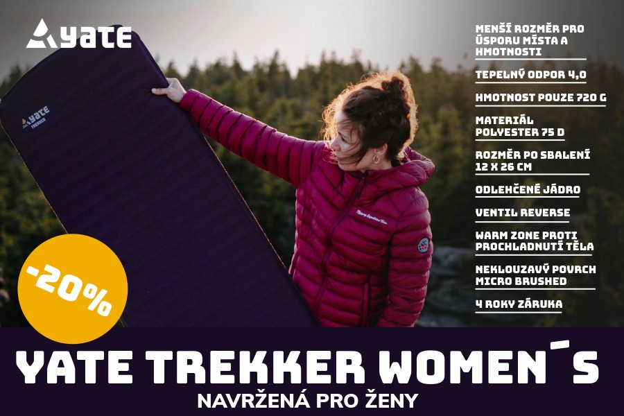 Akce samonafukovací karimatka YATE Trekker Women´s