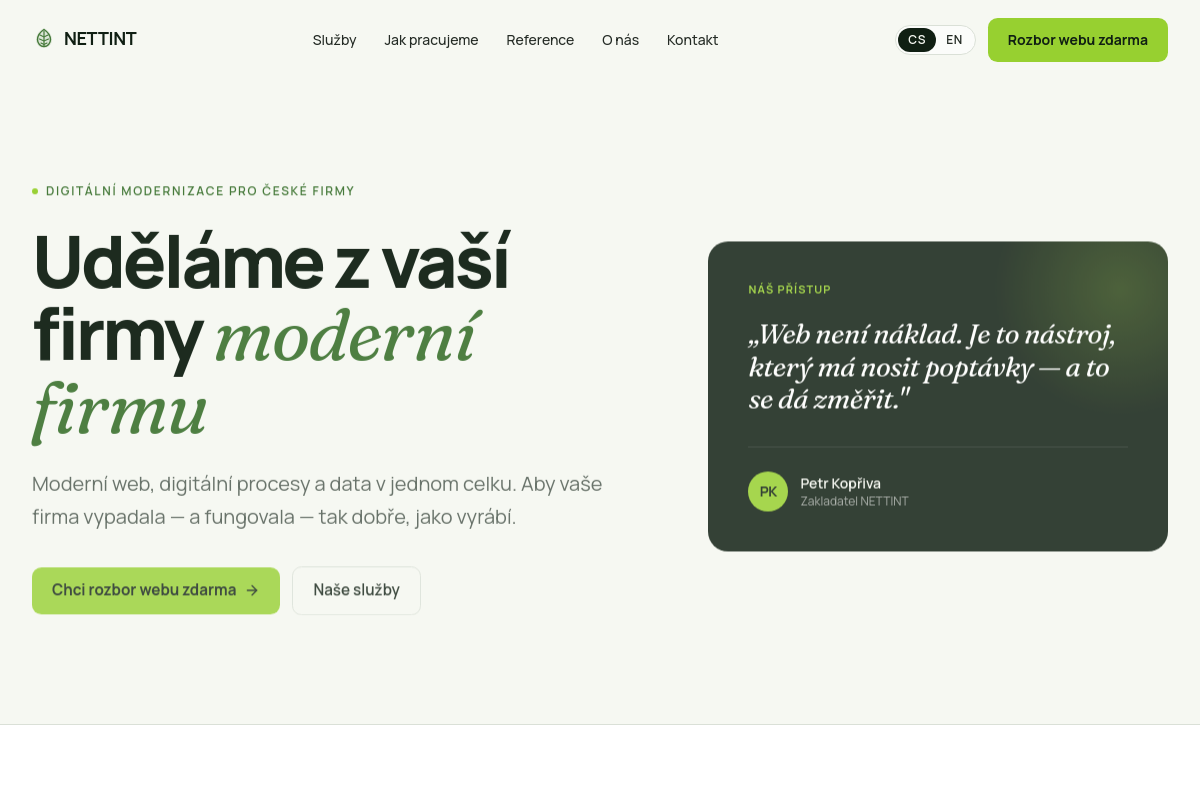 NETTINT · Petr Kopřiva