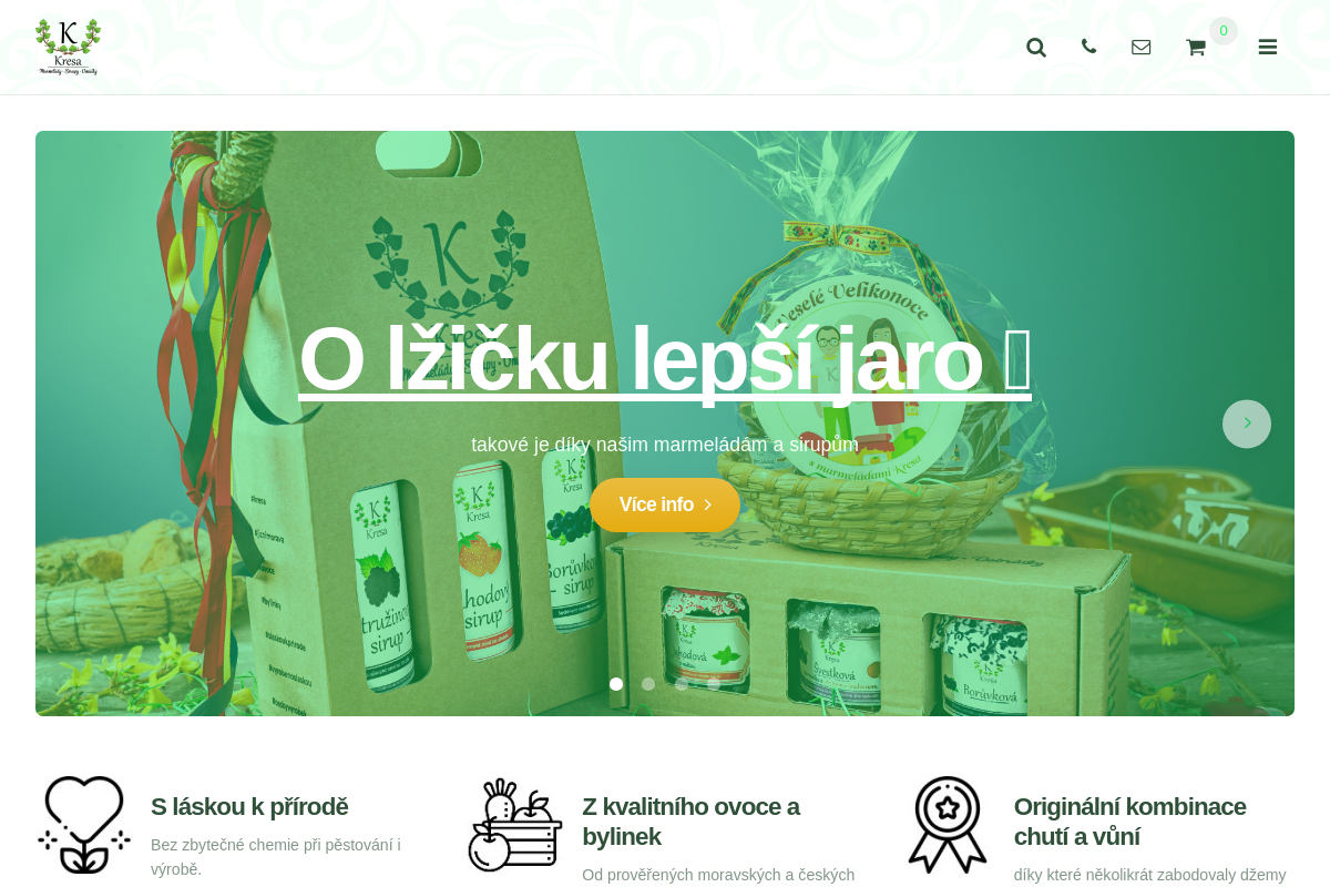 Kresa - marmelády, sirupy, omáčky