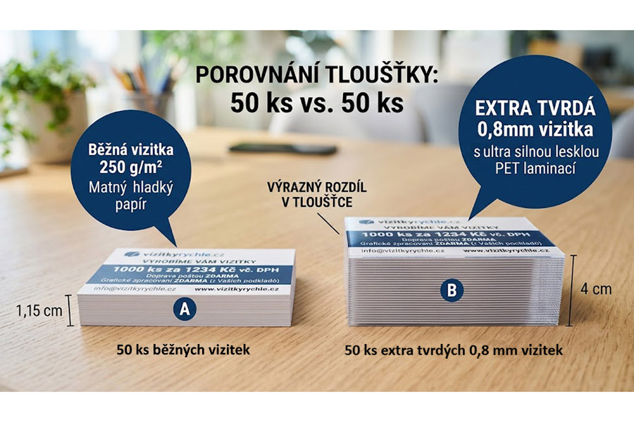 Extra tvrdé vizitky - v kapse přežijí cokoliv!