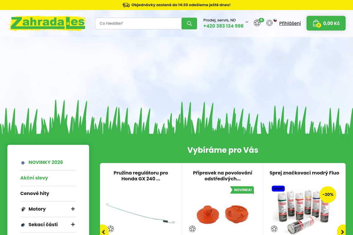 Zahrada a les - značková prodejna