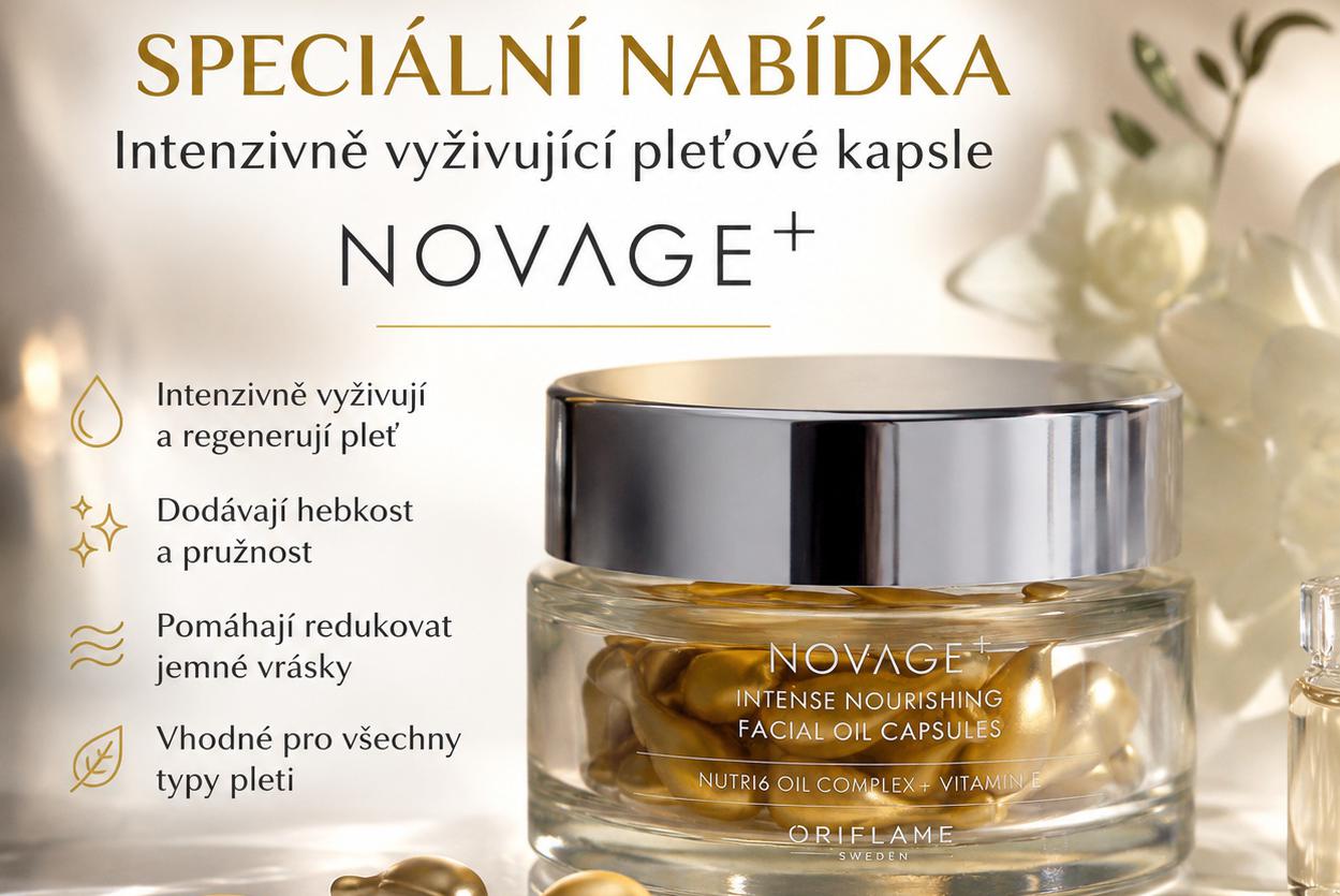 Intenzivně vyživující pleťové kapsle Novage+ 30ks