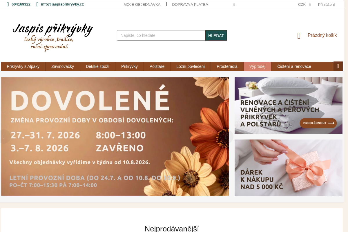 Jaspis-prikryvky.cz