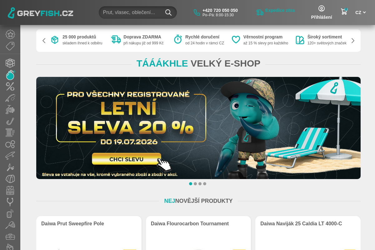 Greyfish.cz - Široký výběr rybářských potřeb ihned k odběru