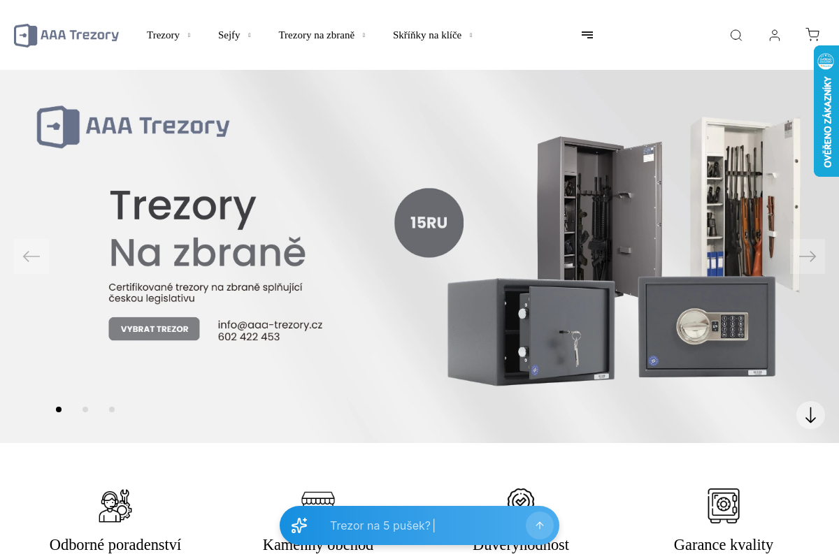 AAA TREZORY - akreditovaný prodejce trezorů