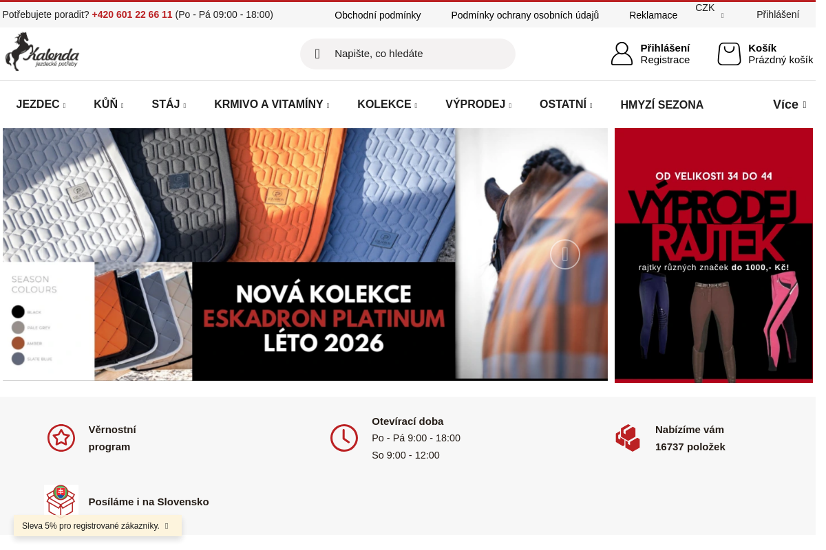 Jezdecké potřeby Kalenda