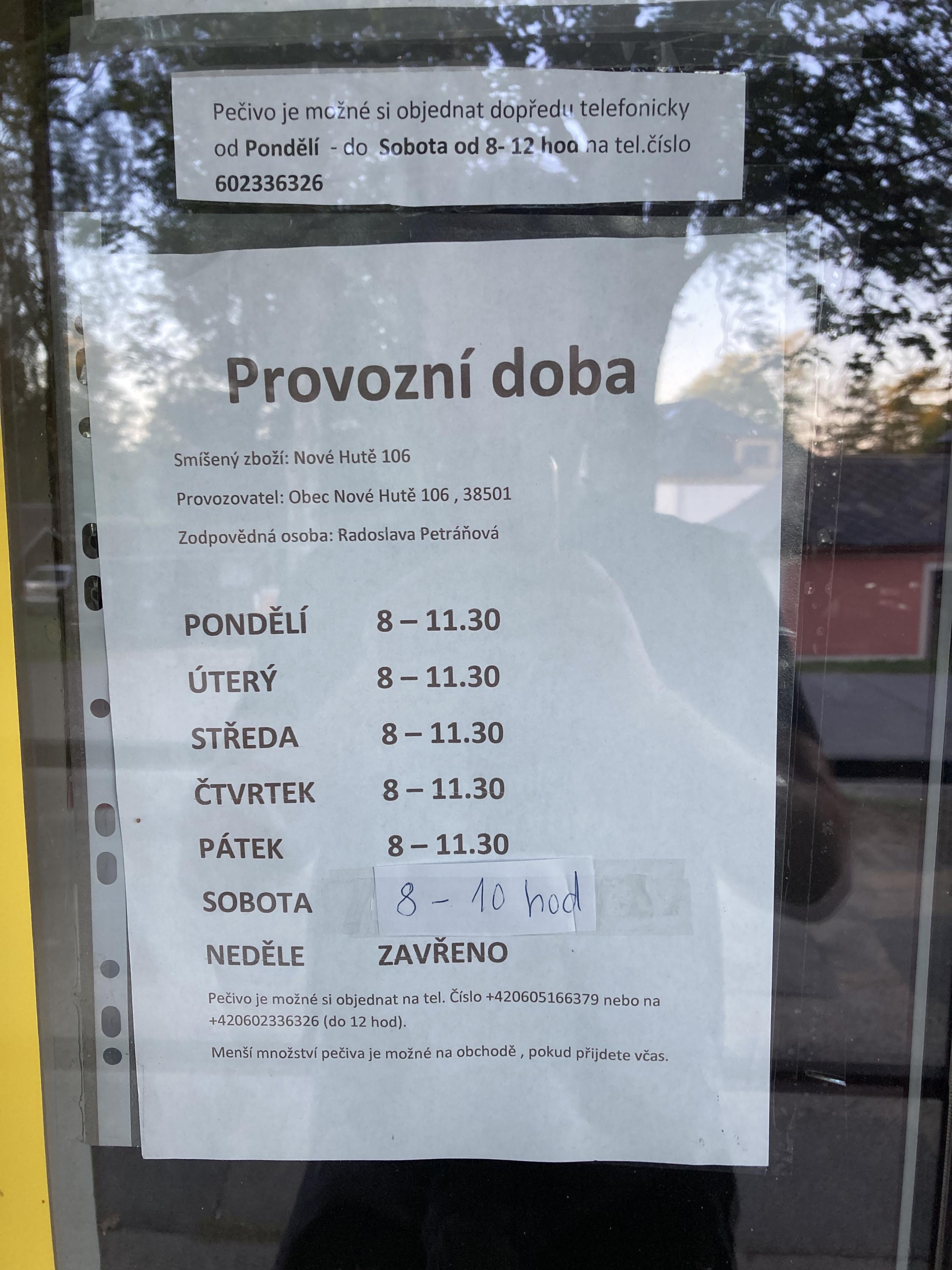 Smíšené zboží Obec Nové Hutě foto 5