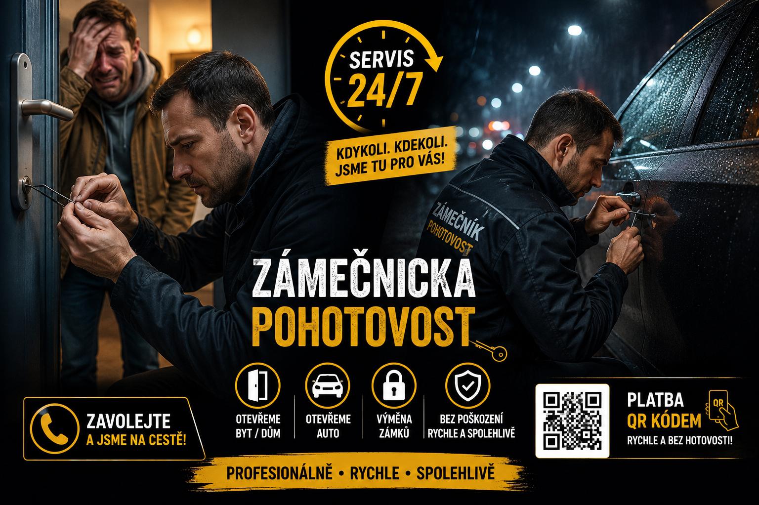 Zámečnická pohotovost a výroba Autoklíču - KV Michal Salaba
