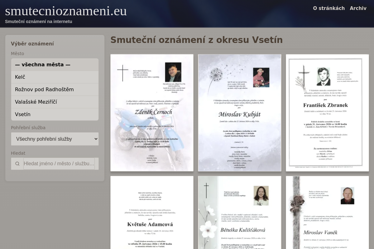 Smutecnioznameni.eu