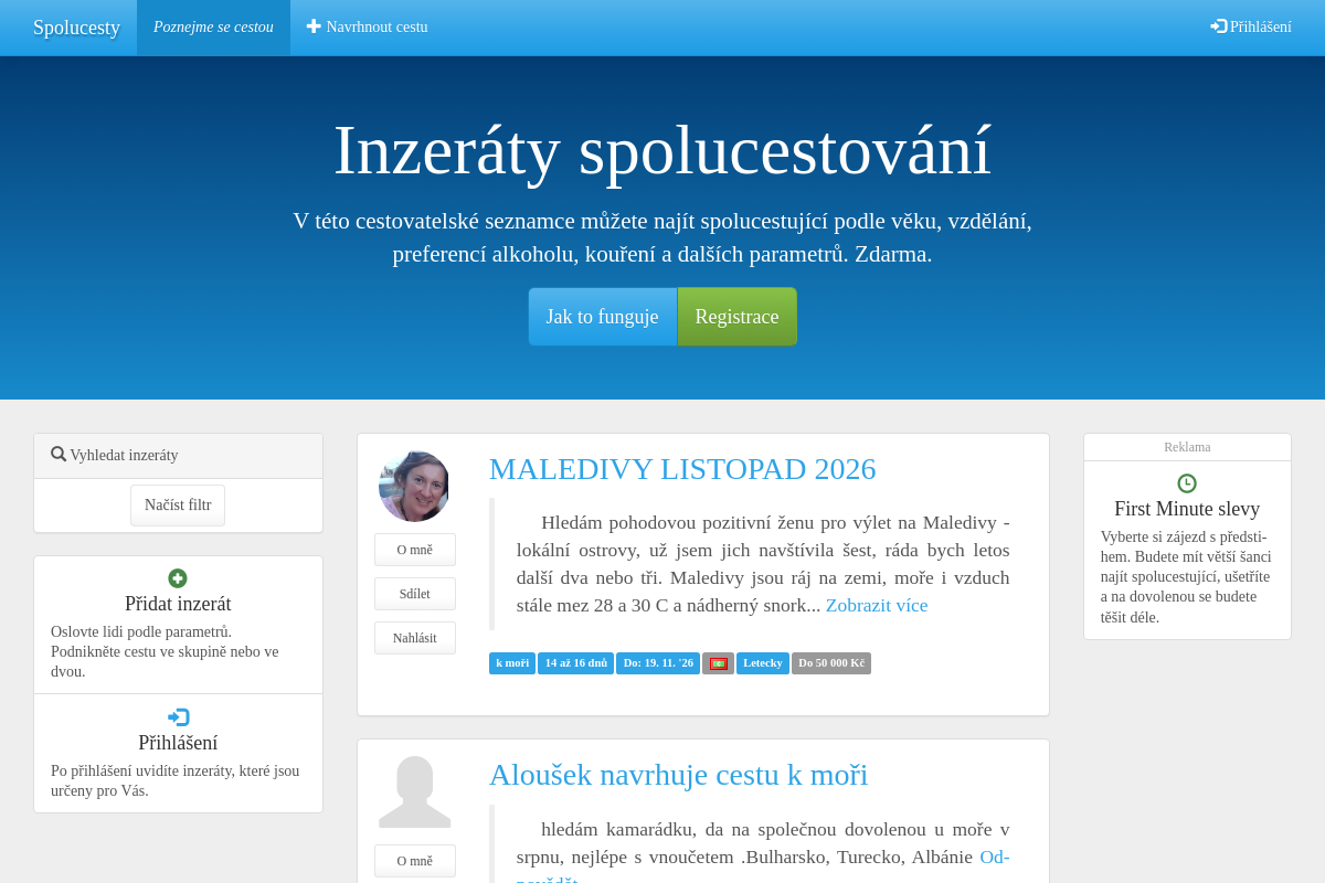 Cestovatelská seznamka u hřiště