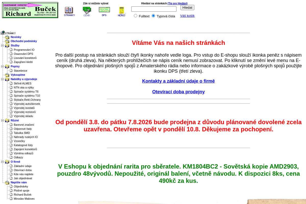 Buček - elektronické součástky