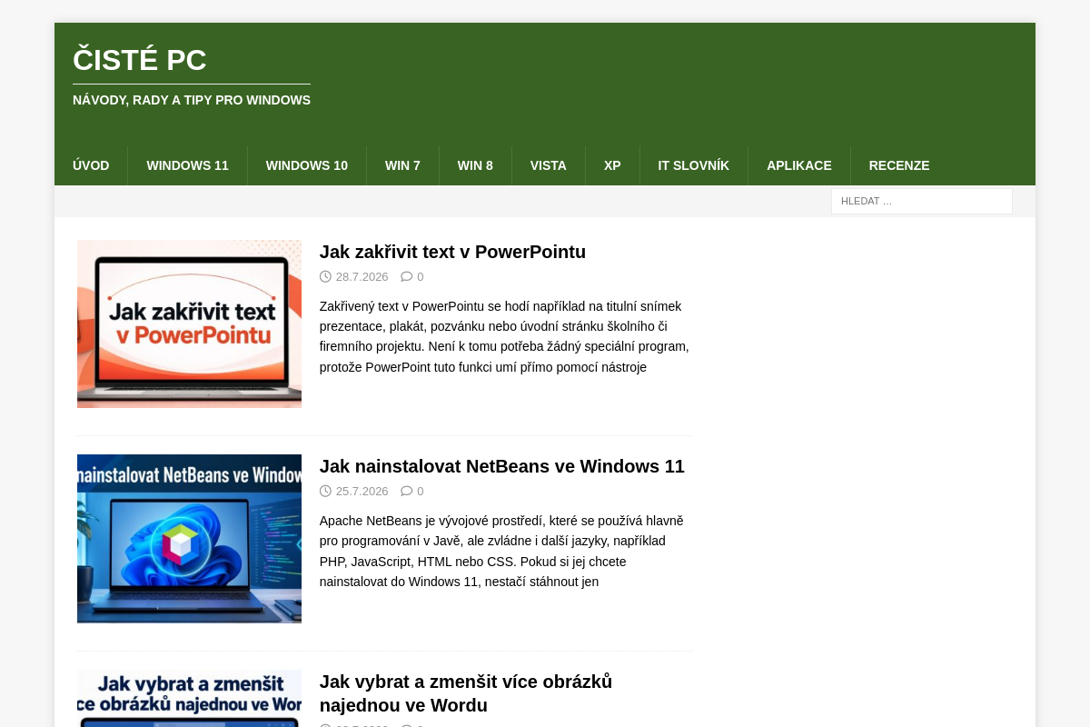 Čisté PC