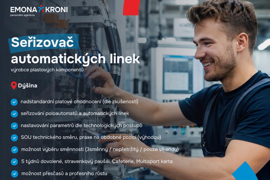 Seřizovač┃možnost výběru směnnosti