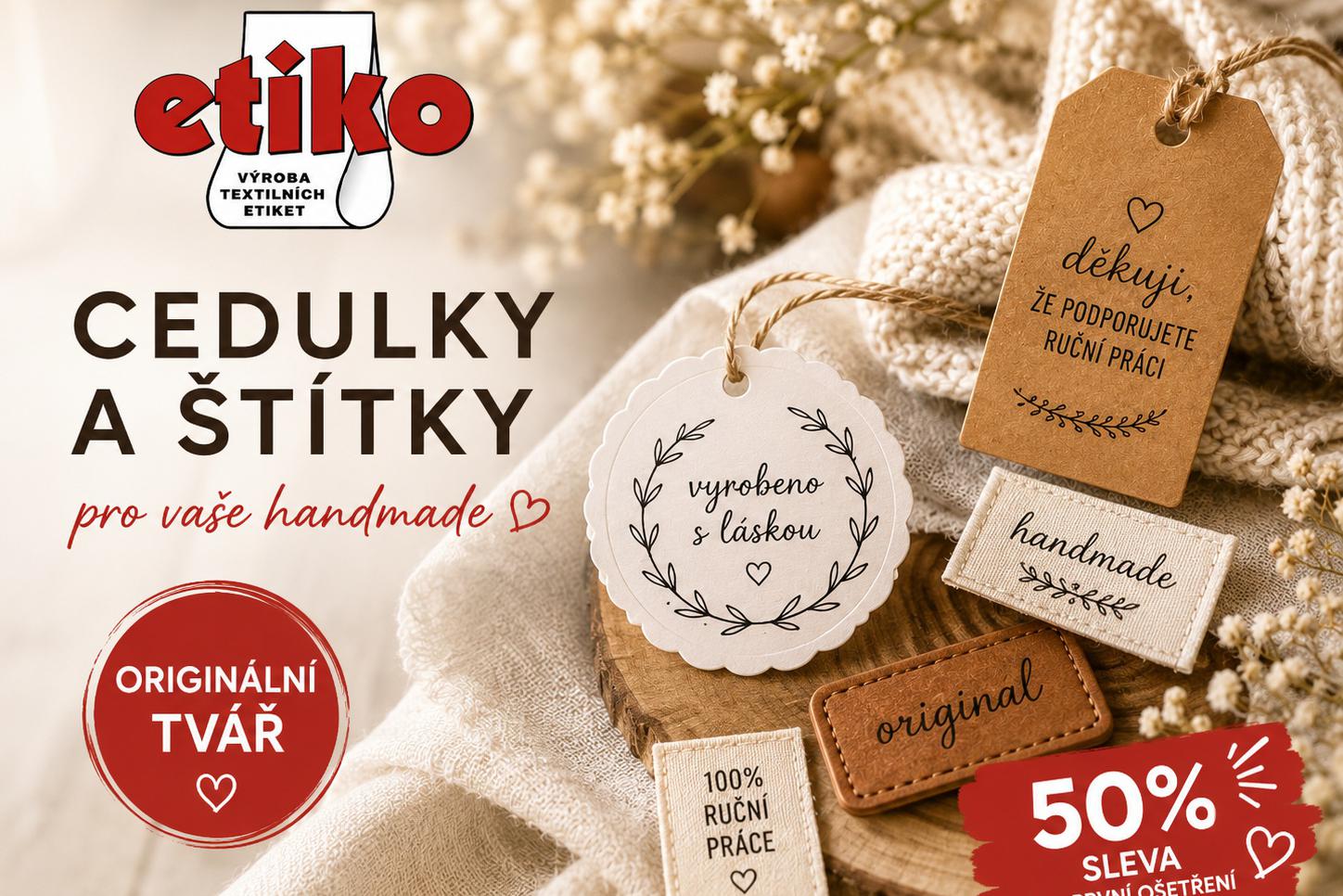 Cedulky a štítky pro vaše handmade výrobky
