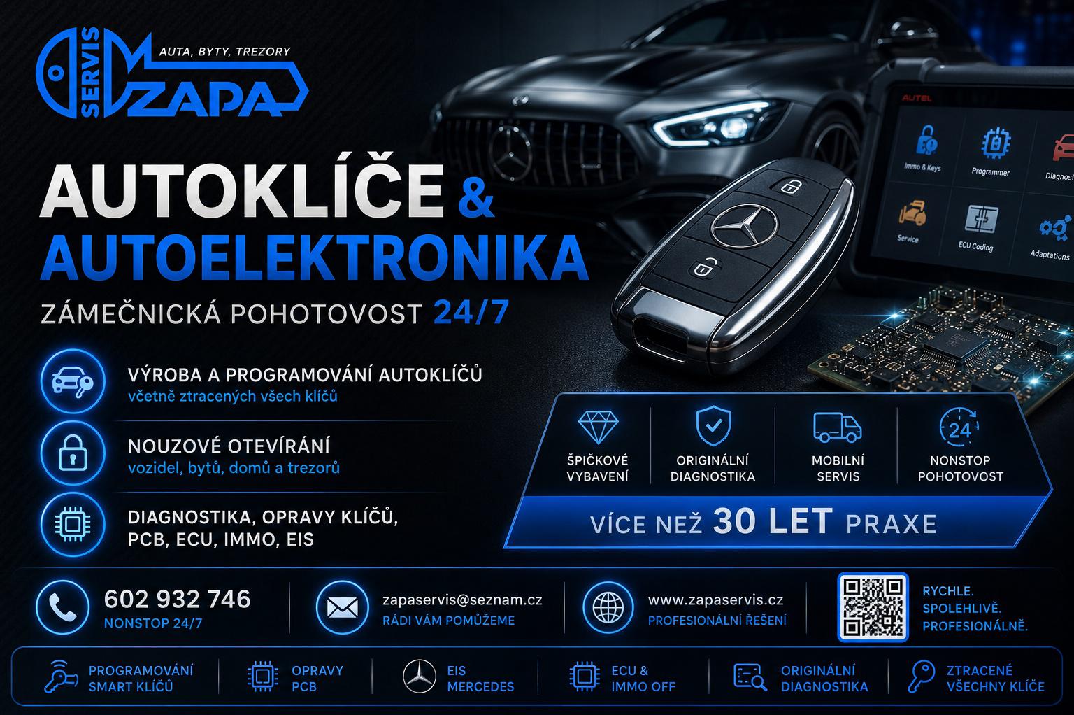 Autoklíče, Autoelektronika & Zámečnická pohotovost KV - Patrik Baroch